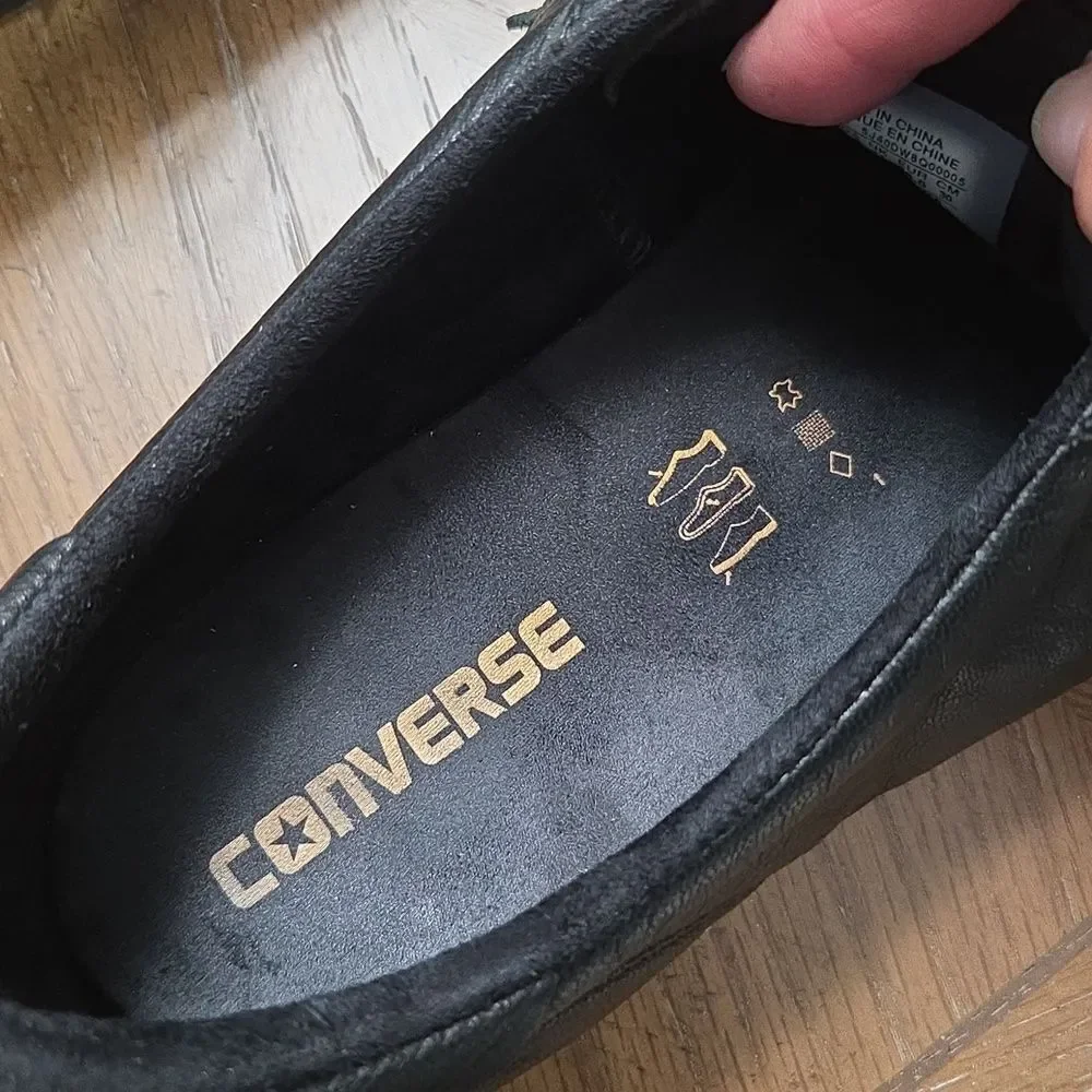 Converse Cons KA3 Black Kenny Anderson Leather Sneakers 12M/13.5W Size - Picture 8 of 10